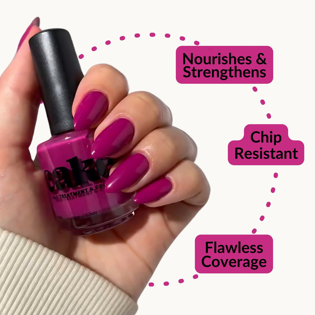 CAKE Nail Strengthening Polish, Color: “ Berry Me”