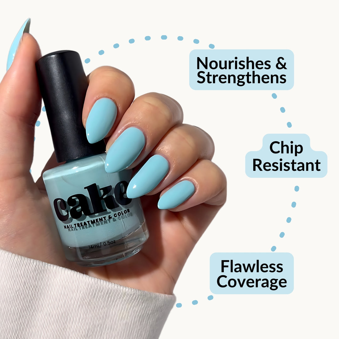 CAKE Nail Strengthening Polish, Color: “Perfect Day at Coco Cay”