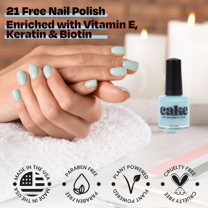 CAKE Nail Strengthening Polish, Color: “Perfect Day at Coco Cay”
