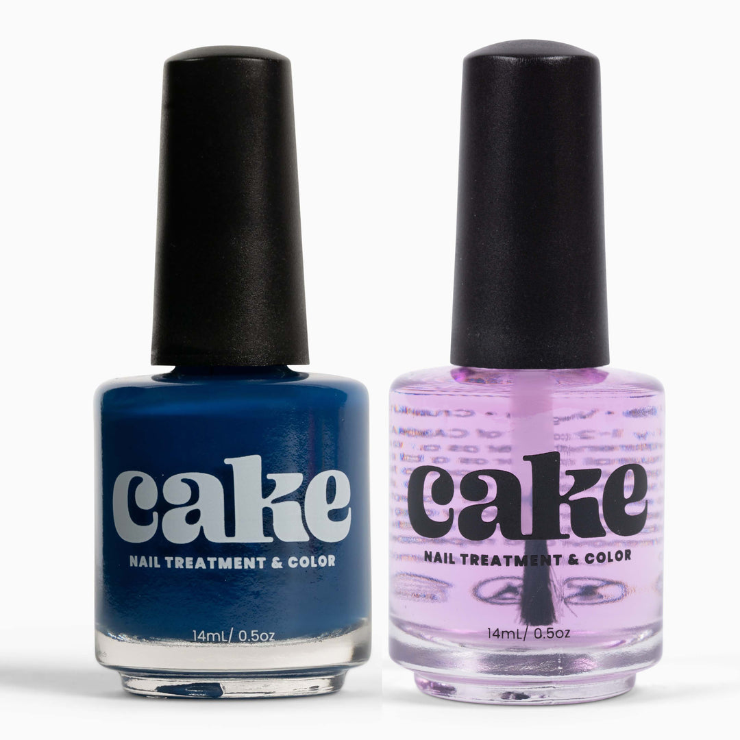CAKE Power Boost Nail Strengthener & Polish Duo "Anchor Down"