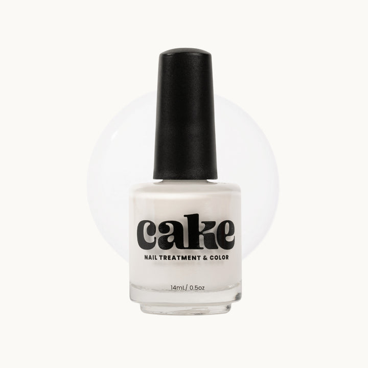 CAKE Power Boost Nail Strengthener & Polish Duo "Blanc Canvas"