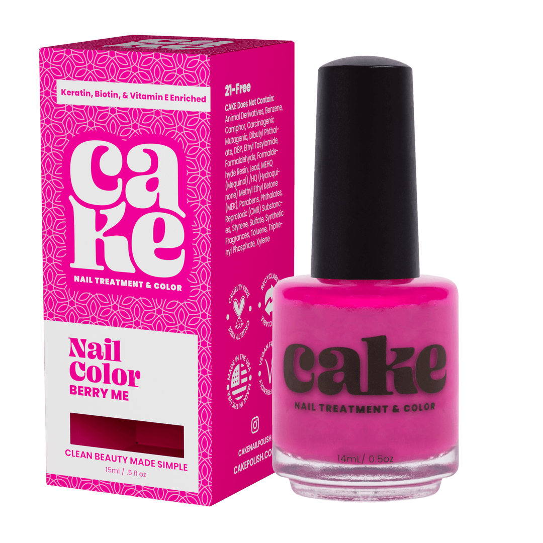 CAKE Nail Strengthening Polish, Color: “ Berry Me”