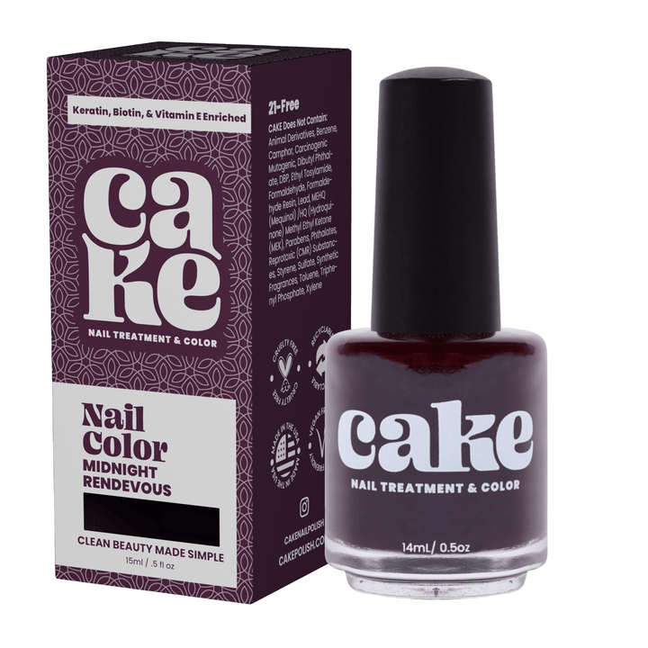 CAKE Nail Strengthening Polish, Color: “Midnight Rendezvous”