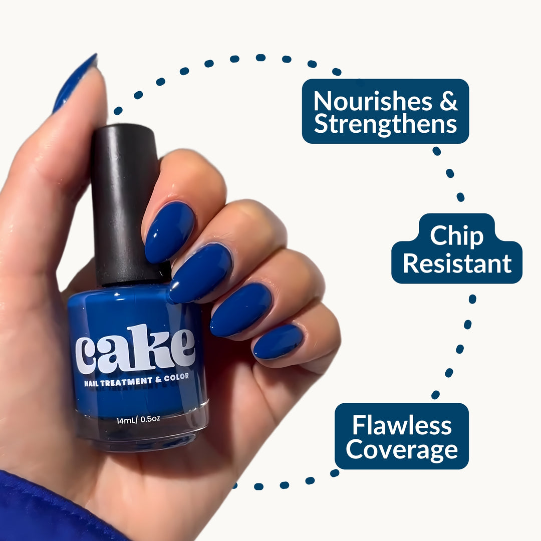 CAKE Power Boost Nail Strengthener & Polish Duo "Anchor Down"